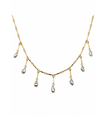 Keshi Co Keshi Co Keshi Shaker Necklace Tahitian Pearls Gold Fill
