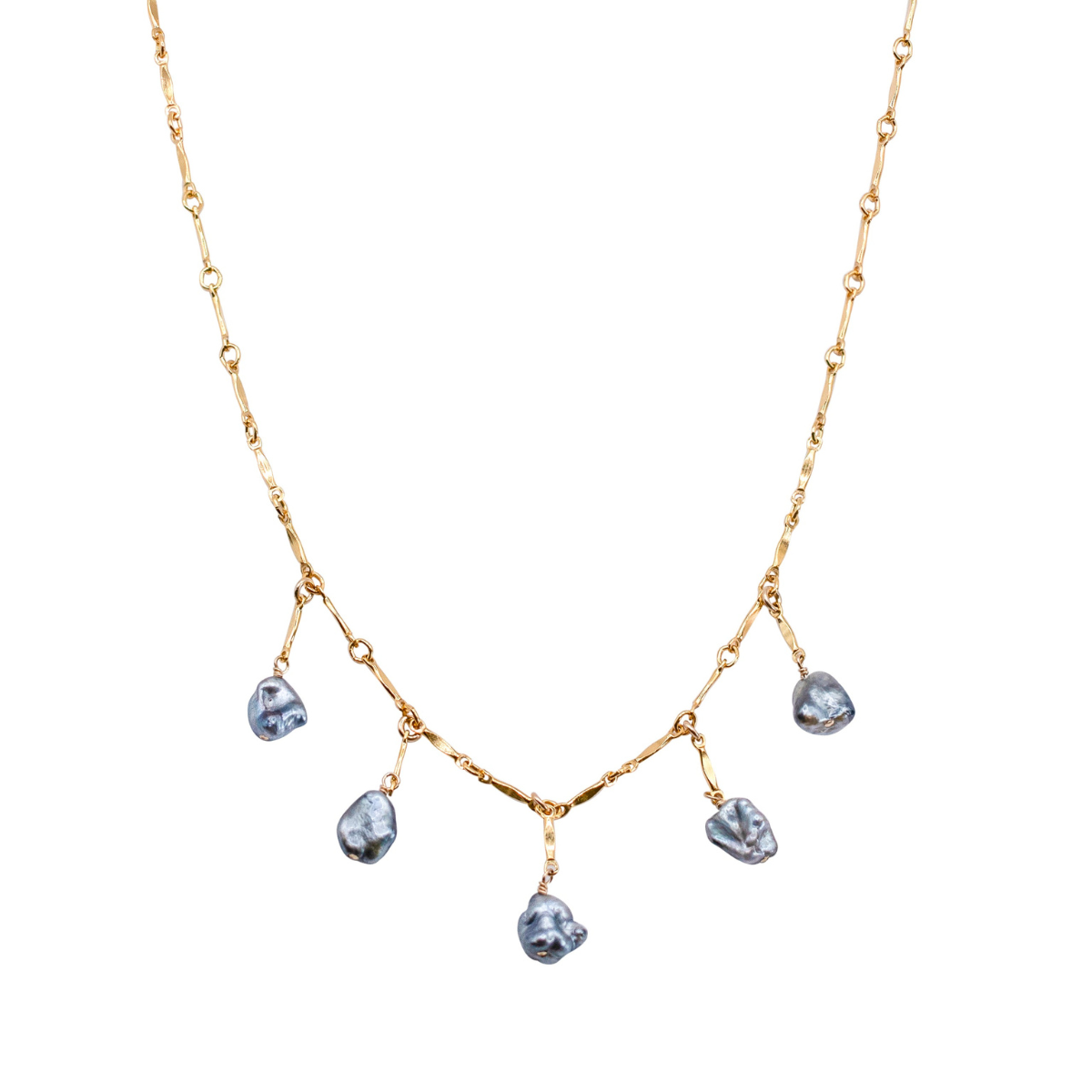 Keshi Co Keshi Co Taapuna Necklace Tahitian Keshi Pearls Gold Fill