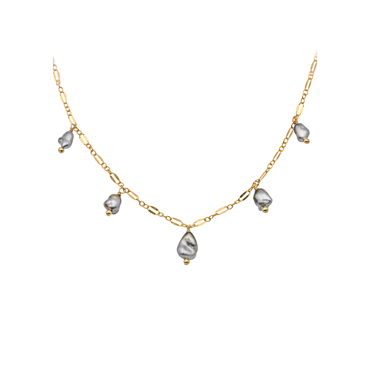 Keshi Co Keshi Co Lima Keshi Choker Tahitian Pearls Gold Fill
