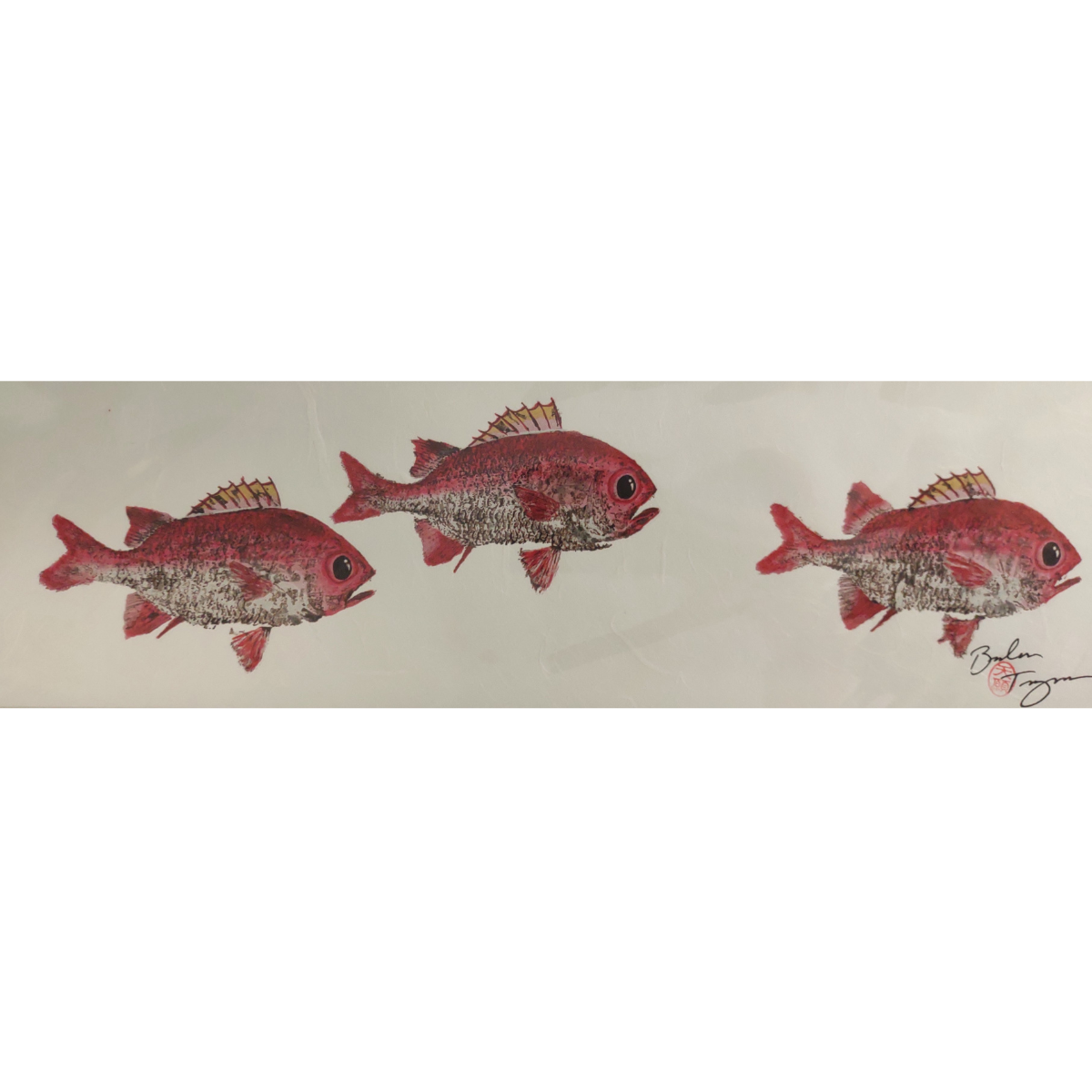 Brandon Tengan MENPACHIS - GYOTAKU PRINT - 7X17