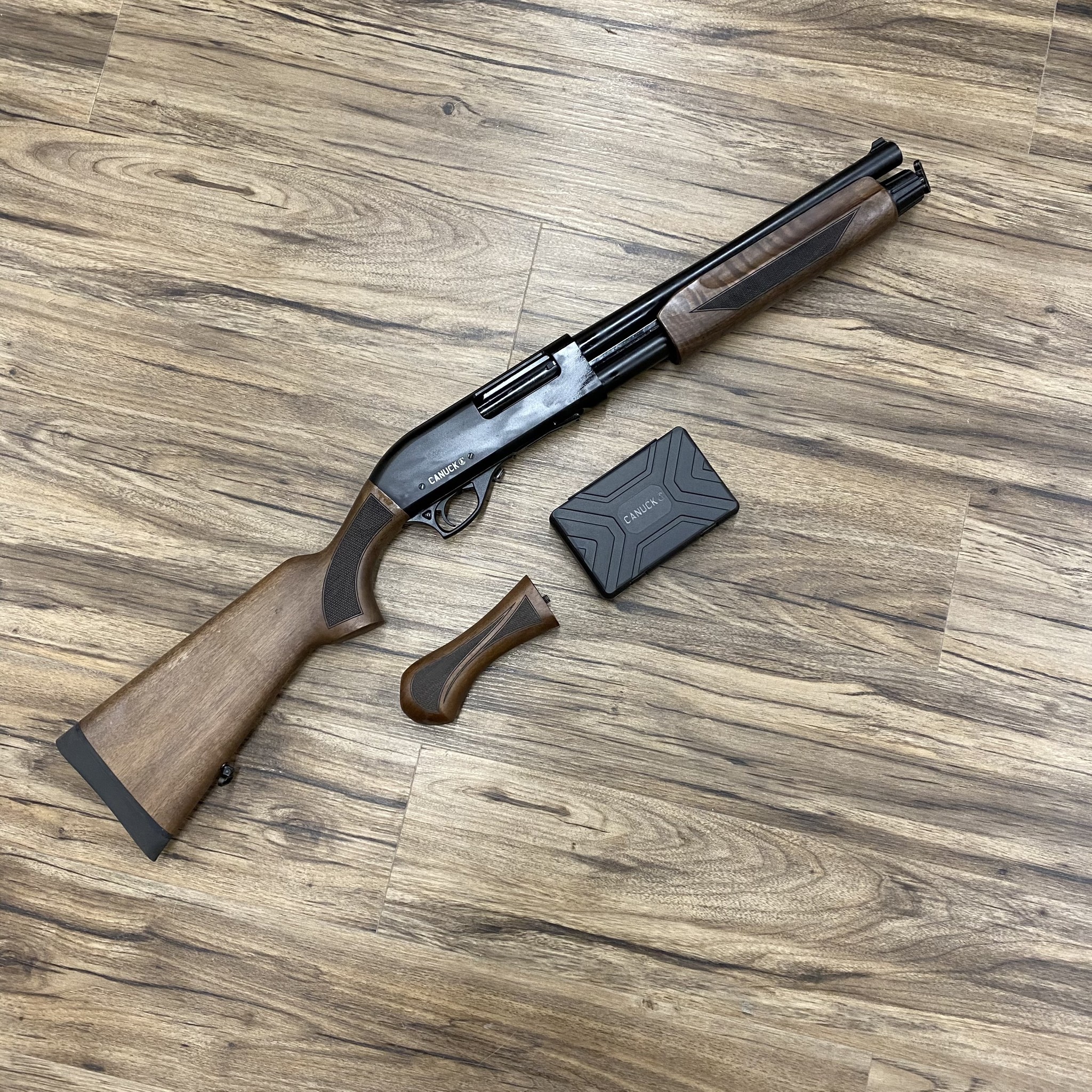 CANUCK CANUCK REGULATOR DEFENDER COMBO SHOTGUN, 12GA, 3", 14" BARREL, WALNUT STOCK