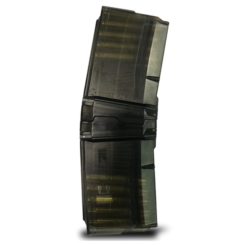 CROSS INDUSTRIES CROSS INDUSTRIES AR15 CROSS MAG COUPLING PISTOL MAGAZINE SET, 5.56/223 REM, 10 ROUNDS, TWO MAGAZINES, SMOKE