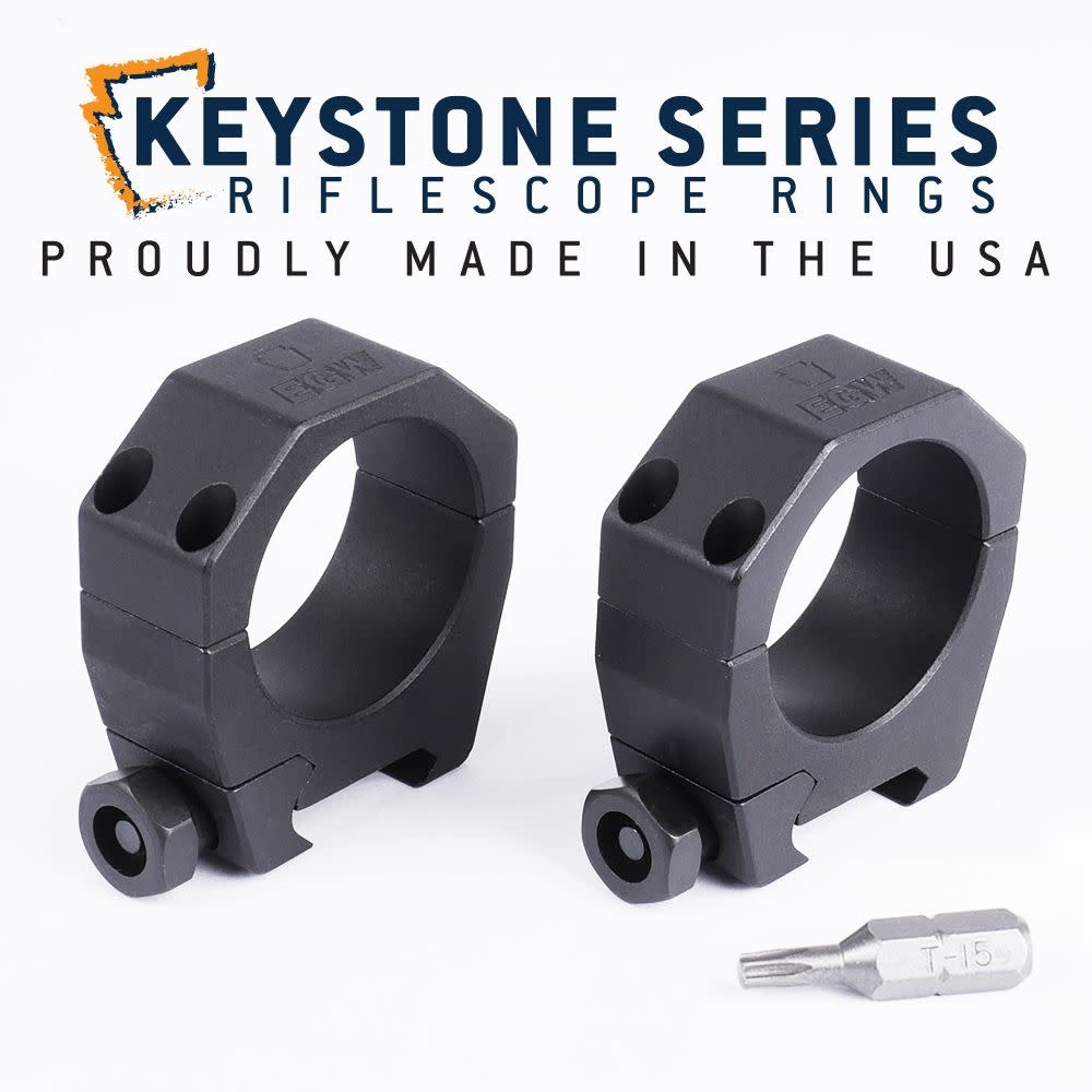 EGW EGW KEYSTONE SCOPE RINGS, 34MM, LOW, .990”