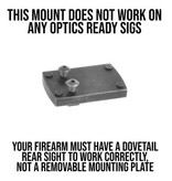 EGW EGW SIG SAUER P220, P226, P229, & P320 RED DOT SIGHT MOUNT, DELTAPOINT PRO/ROMEO ZERO