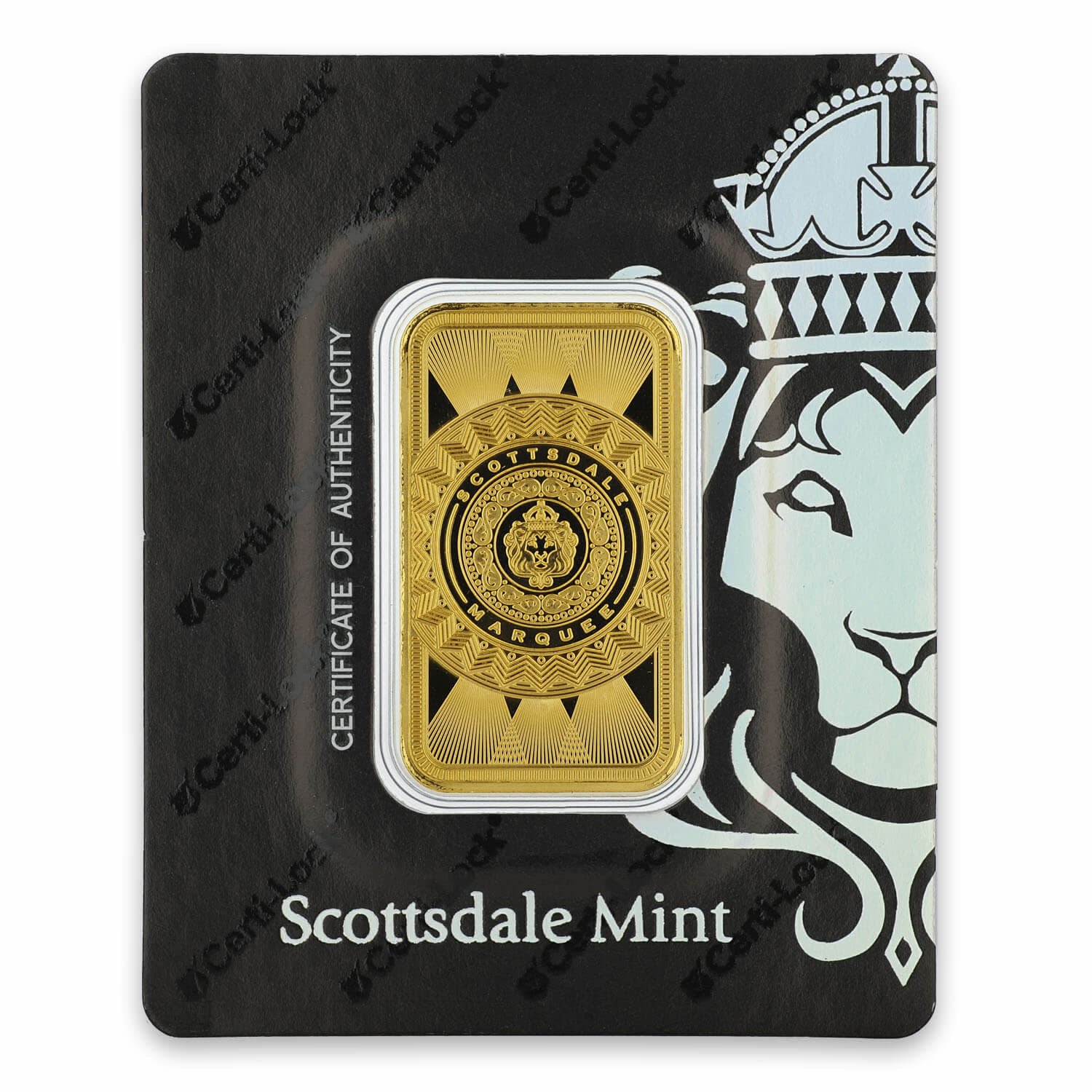 SCOTTSDALE MINT SCOTTSDALE MINT MARQUEE MINTED BAR, GOLD, 1OZ