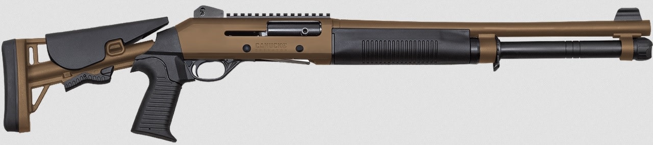 CANUCK CANUCK ELITE OPERATOR SEMI AUTO SHOTGUN, 12GA, 3", 19" BARREL, TAN