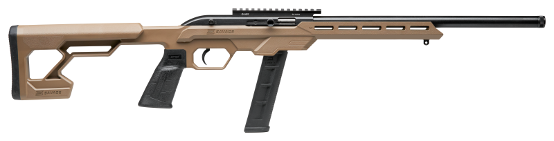 SAVAGE SAVAGE 64 PRECISION RIFLE, 22LR, FDE, 20 ROUND MAGAZINE