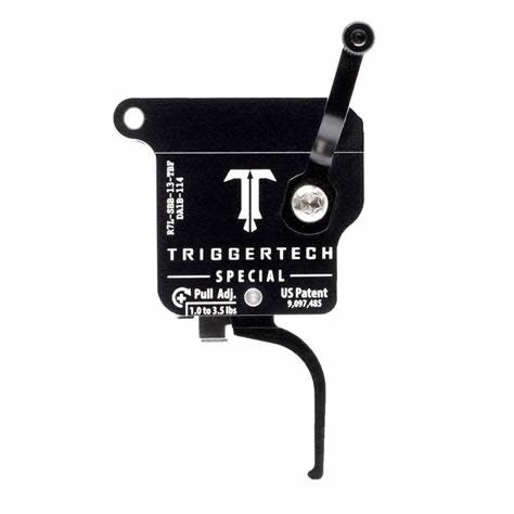 TRIGGERTECH TRIGGERTECH SPECIAL TRIGGER, REMINGTON 700 RIFLE, LH, W/ BOLT RELEASE, BLACK, FLAT TRIGGER