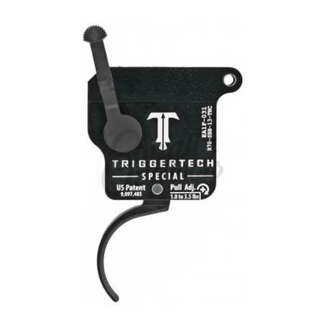 TRIGGERTECH TRIGGERTECH SPECIAL TRIGGER, REMINGTON 700 RIFLE, RH, W/O BOLT RELEASE, BLACK, CURVED TRIGGER
