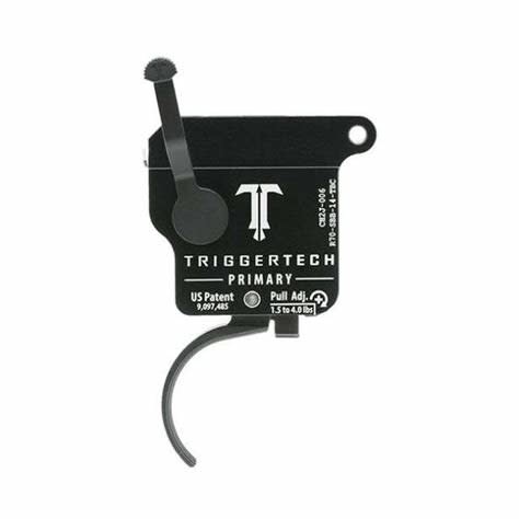 TRIGGERTECH TRIGGERTECH PRIMARY TRIGGER, REMINGTON 700 RIFLE, RH, W/ BOLT RELEASE, BLACK, CURVED TRIGGER