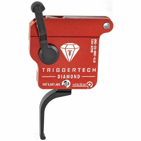 TRIGGERTECH TRIGGERTECH DIAMOND TRIGGER, REMINGTON 700 RIFLE, RH, W/O BOLT RELEASE, BLACK, FLAT
