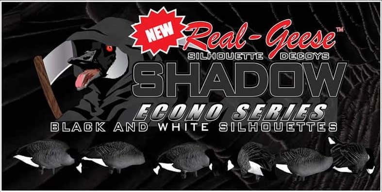 REAL GEESE REAL-GEESE SHADOW SERIES CANADA  GEESE BLACK & WHITE DECOYS, 3 DOZEN