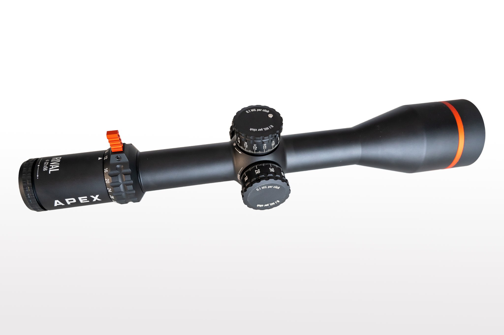 APEX OPTICS RIVAL RIFLESCOPE, 4-32X56, FFP, MRAD