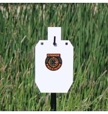 ENGAGE PRECISION AR500 STEEL RIFLE TARGET SILHOUETTE, 3/8", IPSC, 1/2 SIZE, WHITE