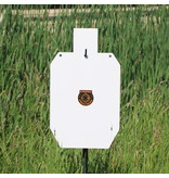 ENGAGE PRECISION ENGAGE PRECISION AR500 STEEL RIFLE TARGET SILHOUETTE, 3/8", IPSC, FULL SIZE, WHITE