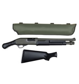 CHURCHILL CHURCHILL 612 TORSO PUMP SHOTGUN, 12GA, 3”, 15” BARREL, W/ PISTOL GRIP & SCABBARD, OD GREEN