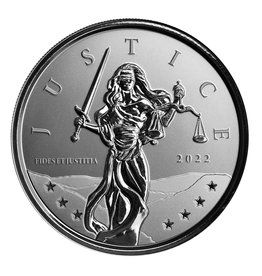 SCOTTSDALE MINT SCOTTSDALE MINT GIBRALTER LADY JUSTICE COIN, 2022, SILVER, 1OZ