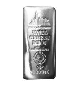 SCOTTSDALE MINT WALL STREET MINT CAST BAR, SILVER, 1KG