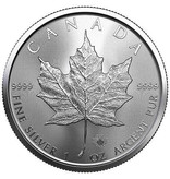 RCM CANADIAN MAPLE LEAF COIN, RANDOM YEAR, SILVER, 1OZ