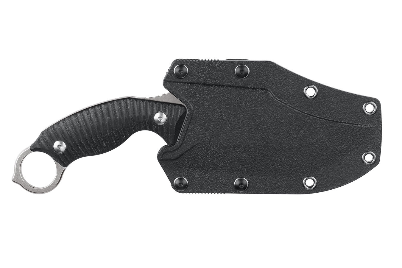 RUIKE F181-B1 FIXED BLADE KNIFE, BLACK ON BLACK