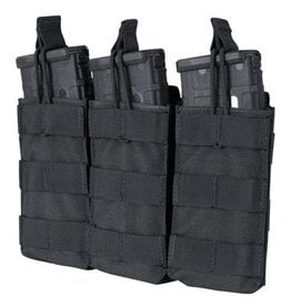 CONDOR CONDOR TRIPLE M4/M16 OPEN-TOP MAG POUCH, BLACK