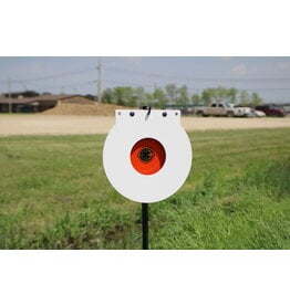 ENGAGE PRECISION ENGAGE PRECISION AR500 STEEL RIFLE REACTIVE BULLSEYE TARGET, 3/8”, 20” W/ 8” BULL, WHITE/ORANGE