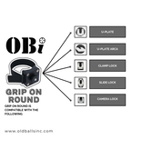 OBI LINK SYSTEM, GRIP ON ROUND, BLACK