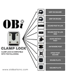 OBI LINK SYSTEM, CLAMP LOCK, ALUMINUM, NON-LOCKING, BLACK