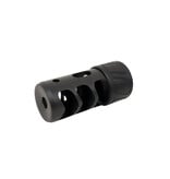 SPEARHEAD MACHINE 3 PORT SELF TIMING MUZZLE BRAKE, 1/2-20, 22/6MM, BLACK NITRIDE