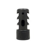 SPEARHEAD MACHINE 3 PORT SELF TIMING MUZZLE BRAKE, 1/2-20, 22/6MM, BLACK NITRIDE