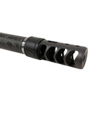 SPEARHEAD MACHINE 4 PORT SELF TIMING MUZZLE BRAKE, 5/8-24, 6.5MM, BLACK NITRIDE