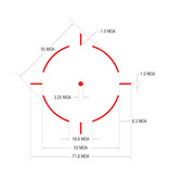 TRIJICON TRIJICON RMR HD RED DOT, 55 MOA ADJUSTABLE LED RETICLE, 3.25 MOA DOT