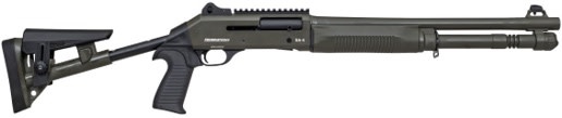 FEDERATION FIREARMS SA-4 SEMI AUTO SHOTGUN, 12 GA, 18.7" BARREL, OD GREEN