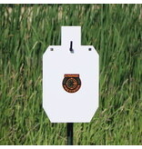 ENGAGE PRECISION ENGAGE PRECISION AR500 STEEL RIMFIRE TARGET SILHOUETTE, 1/4", IPSC, 2/3 SIZE, WHITE