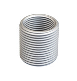 PRECISION ARMAMENT M4 SHOULDERLESS THREAD ADAPTER, 1/2-28 TO 5/8-24, MATTE STAINLESS