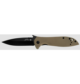 KERSHAW KERSHAW EMERSON CQC-4K KNIFE, COYOTE BROWN G-10 SCALE