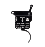 TRIGGERTECH TRIGGERTECH SPECIAL TRIGGER, REMINGTON 700 RIFLE, LH, W/O BOLT RELEASE, BLACK, CURVED TRIGGER