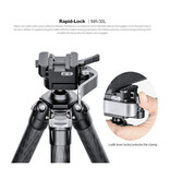 LEOFOTO SA403C CARBON FIBER TRIPOD, W/ MA30L RAPID LOCK BALL HEAD, PICATINNY AND ARCA
