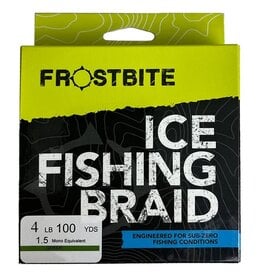 FROSTBITE ICE FISHING BRAID LINE, 4 LB, 100 YDS, GREEN