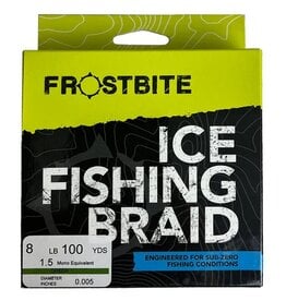 FROSTBITE ICE FISHING BRAID LINE, 8 LB, 100 YDS, GREEN