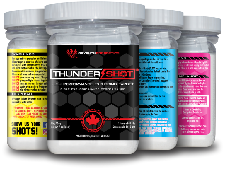 GRYPHON GRYPHON ENERGETICS THUNDERSHOT BINARY CENTERFIRE TARGET, 1 LB, EACH