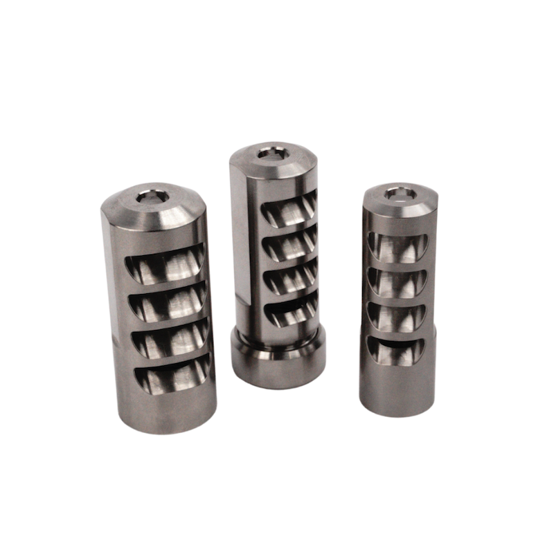 SALMON RIVER SOLUTIONS SRS SS PRO 4 MUZZLE BRAKE, 30 CAL, 1/2-28, .680", POLISHED