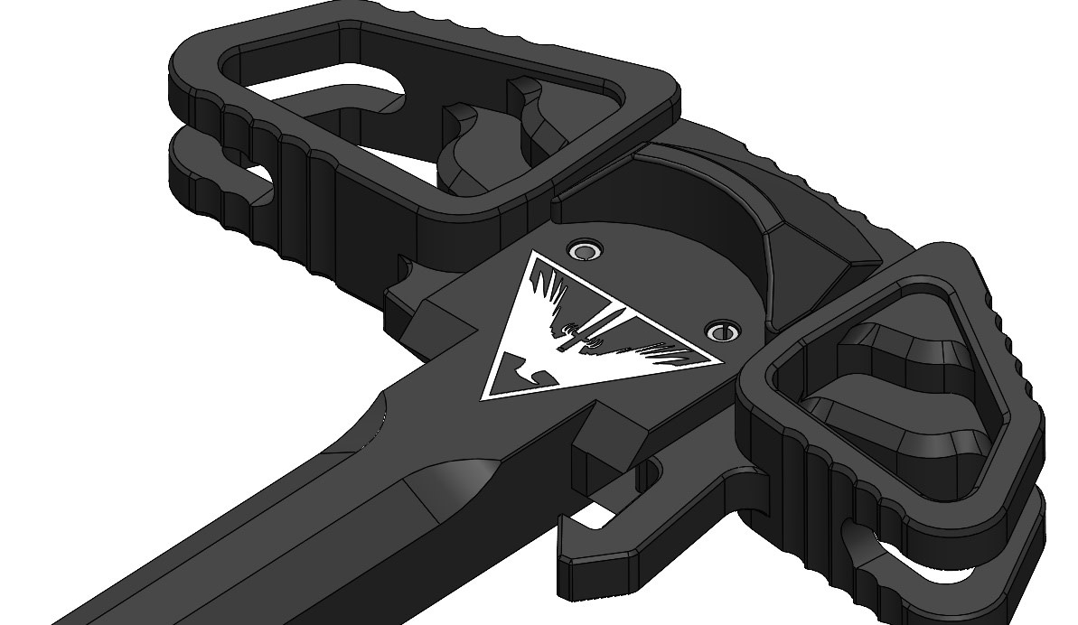 LOCKHART TACTICAL RAVEN TALON GEN 2 AMBI MODULAR TOP CHARGING HANDLE, MID LENGTH