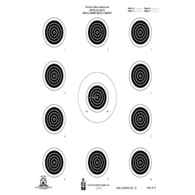 NRA SMALL BORE RIFLE 50 FOOT 4 POSITION TARGET, EACH