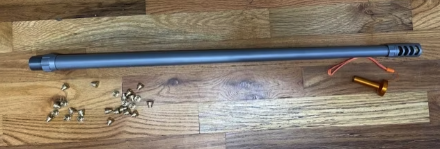 HANKINS SMOKELESS MUZZLELOADER PREFIT BARREL, .45 CAL, 26", REMINGTON, W/ MUZZLE BRAKE, MODULES & FUNNEL