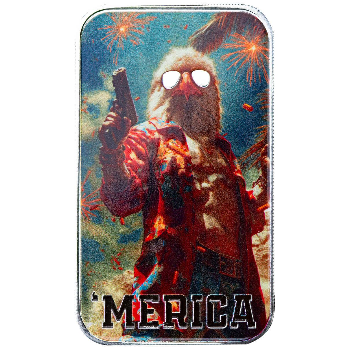 SCOTTSDALE MINT SCOTTSDALE MINT 'MERICA EAGLE BAR, 1OZ, SILVER