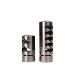 SALMON RIVER SOLUTIONS SRS TI PRO 2  SELF TIMING MUZZLE BRAKE, 338 CAL, 5/8-24, .860", .860" NUT, BLACK CERAKOTE