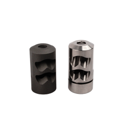 SALMON RIVER SOLUTIONS SRS TI PRO 2 THE CHUB SELF TIMING MUZZLE BRAKE, 30 CAL, 5/8-24, .990", .990 NUT, GARNET BLASTED