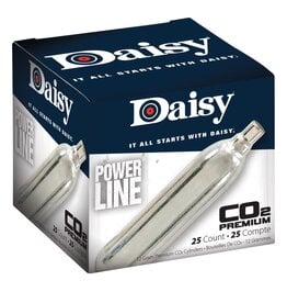 DAISY DAISY POWER LINE CO2 CARTRIDGE CYLINDERS, 12 GRAM, 25 PACK