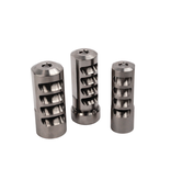 SALMON RIVER SOLUTIONS SRS SS PRO 4 SELF TIMING MUZZLE BRAKE, 6.5MM, 5/8-24, .860", .860" NUT, BLACK CERAKOTE